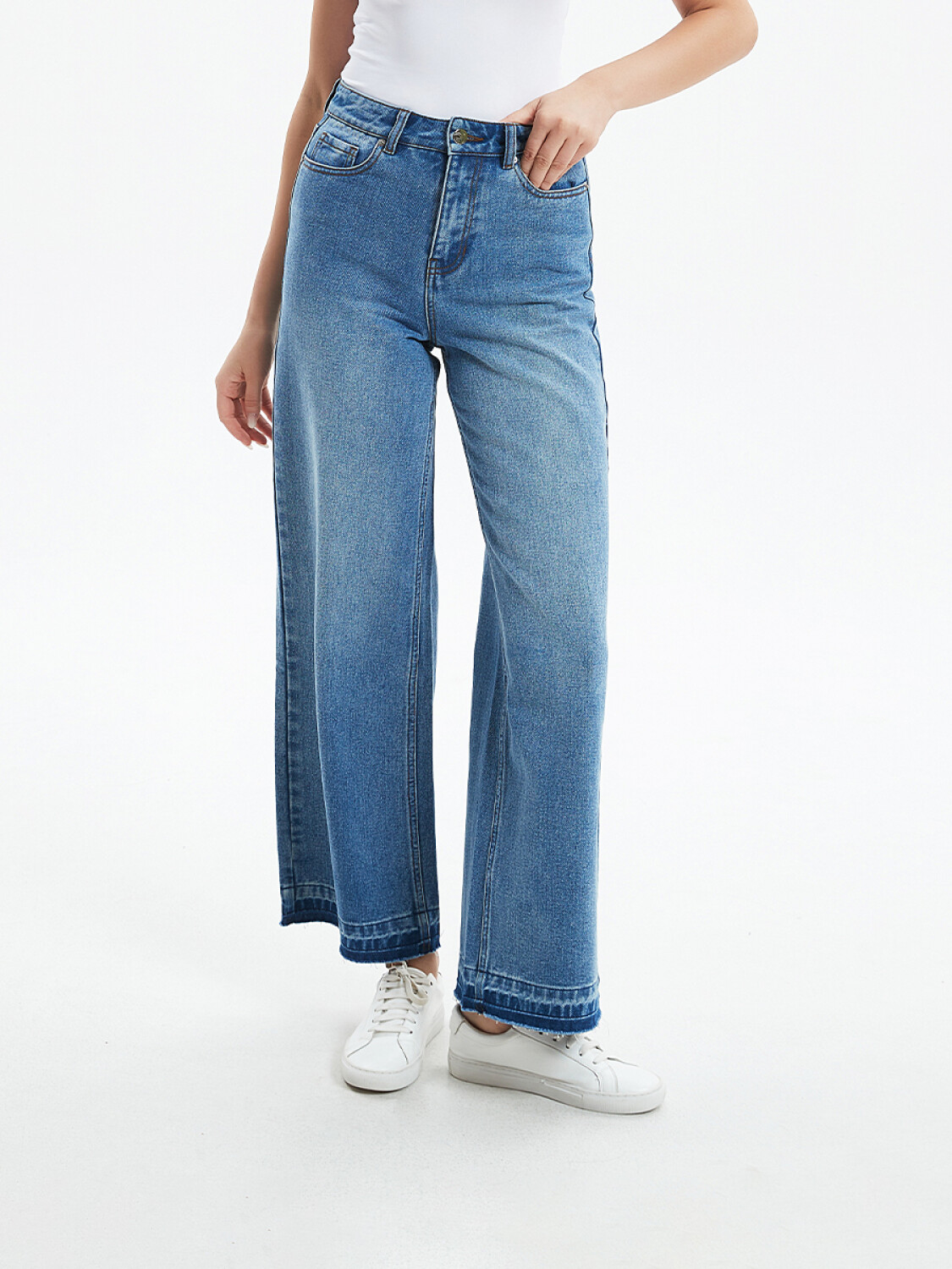 conjunto jean azul claro