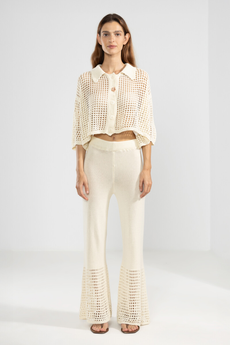 MICA KNIT PANTS Cream