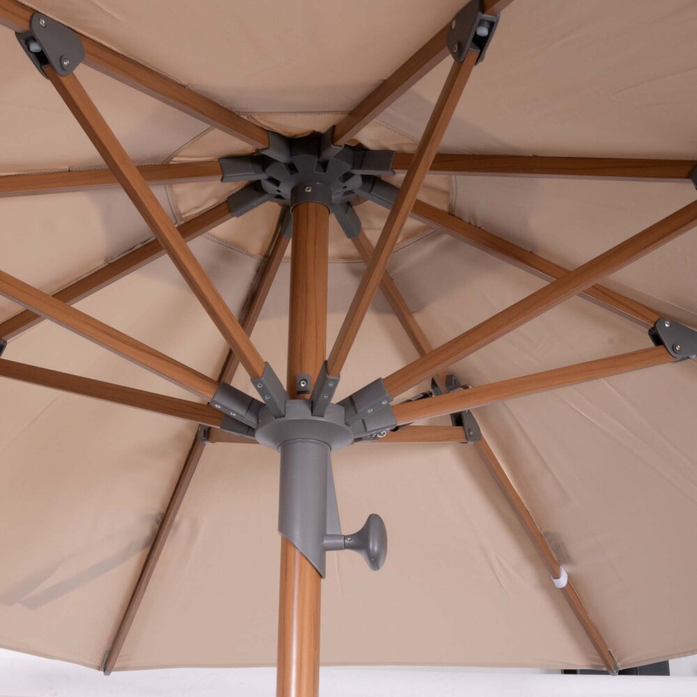 SOMBRILLA ALUMINIO 2.75M ALUMINIO NATURAL-BEIGE LINWOOD