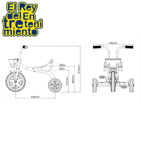 Triciclo Infantil En Aluminio A Pedal C/ Bocina Niño Verde/Marron