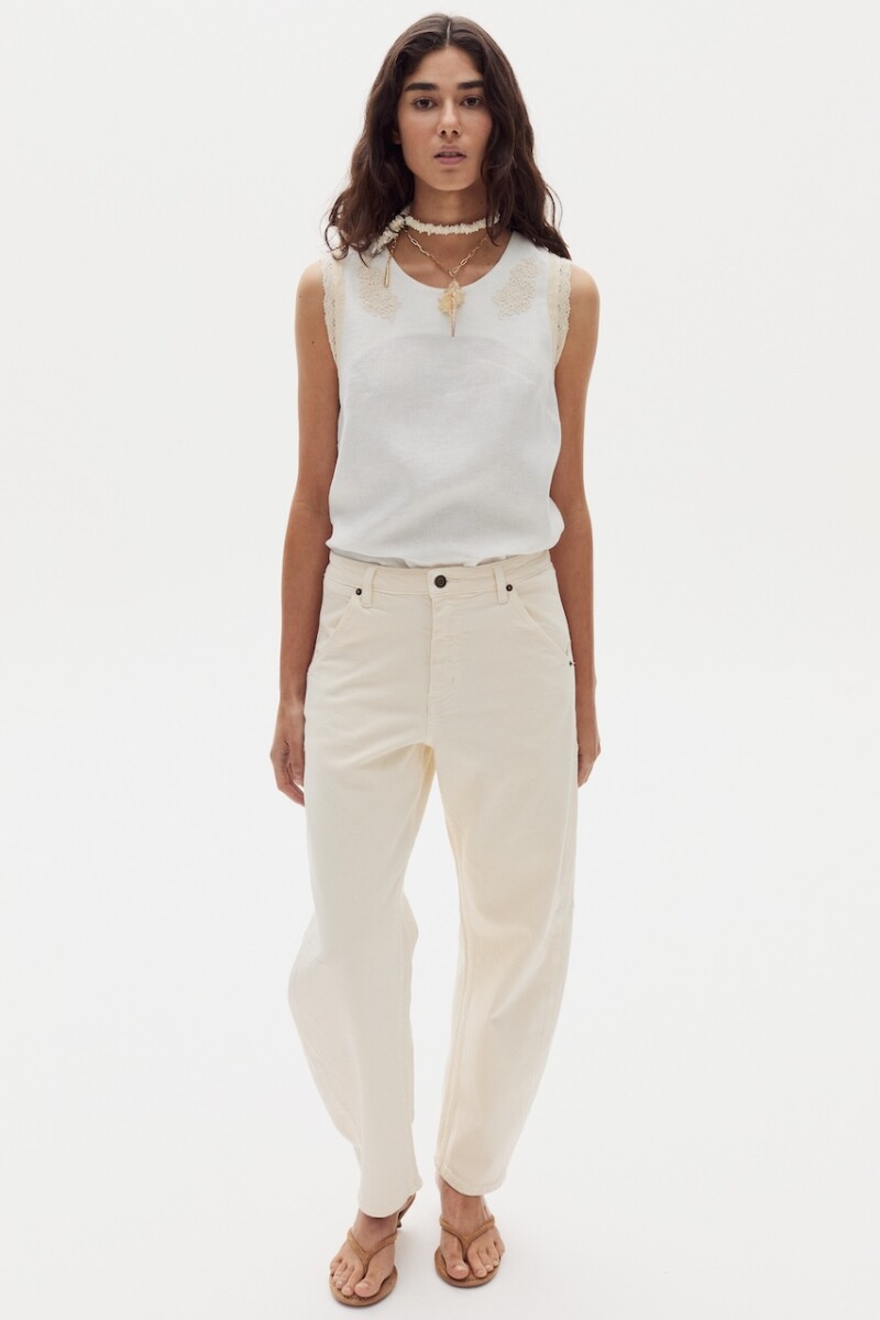Pantalón Ambar en Denim - Bone 