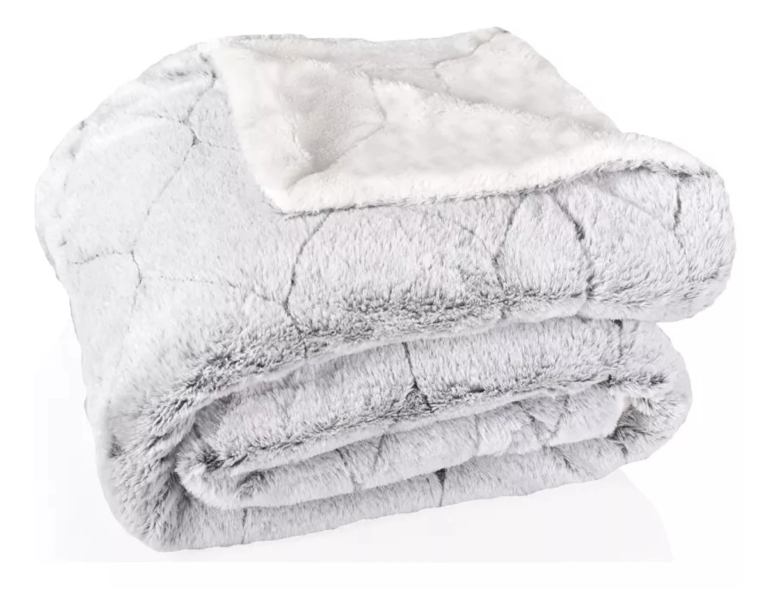 Frazada Reversible Polar Sherpa 1 Plaza 150x200 - Gris oscuro 