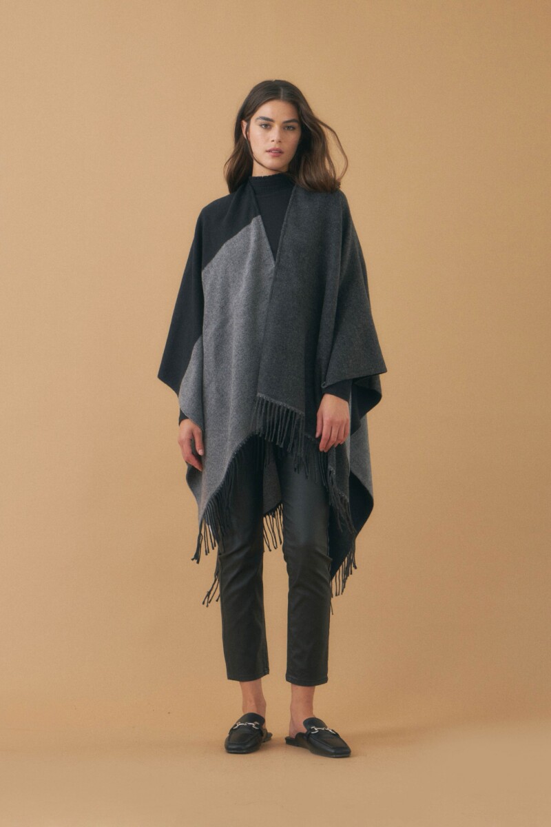 Capa color block - negro 