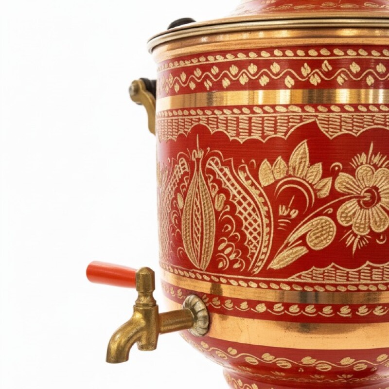 Samovar labrado azul Rojo