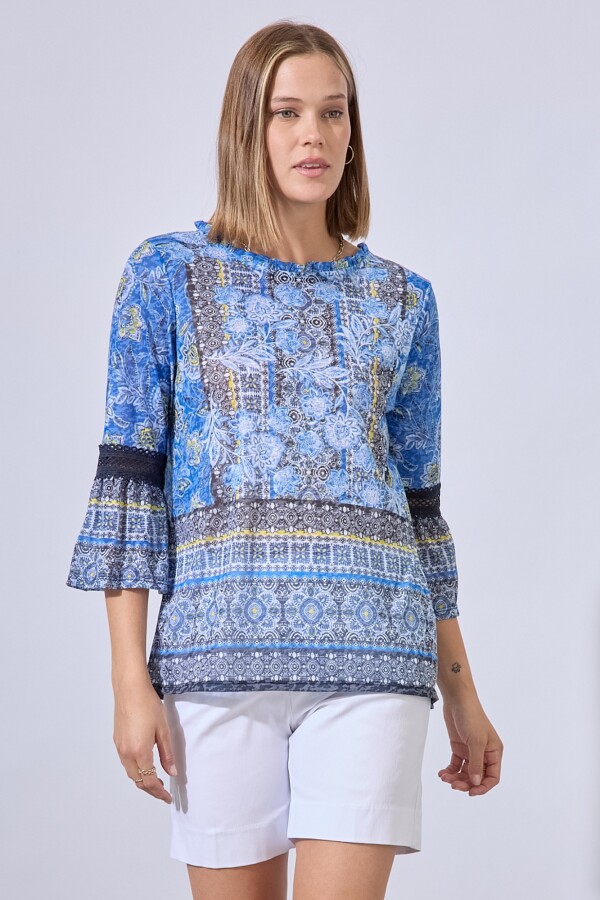 Blusa Print MULTI/AZUL