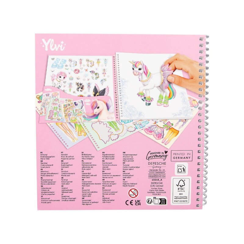 Libro con stickers Top Model - Dress me up Unicornio