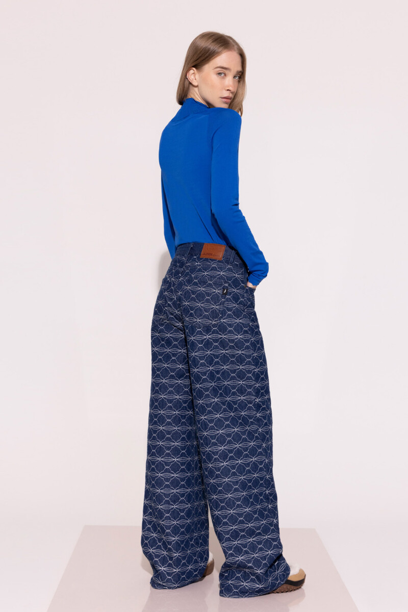 JEANS WIDE WINTER KISS Azul