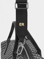 Bolso Tote Estampado De Nylon negro