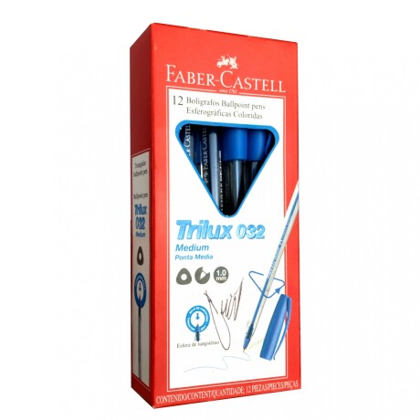 Boligrafo Faber - Castell Trilux x12 Celeste