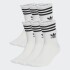 Medias Adidas Crew 3 Rayas 6 Pares Blanco