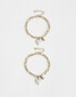 Pulseras Flexibles Sets Con corazón Pulseras Flexibles Sets Con Corazón - Dorado