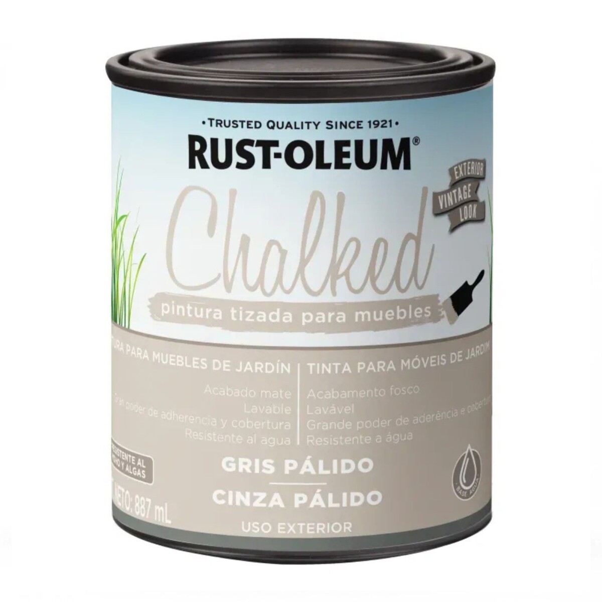 Pintura a la Tiza para Exterior Gris Pálido Chalked Rust-Oleum 