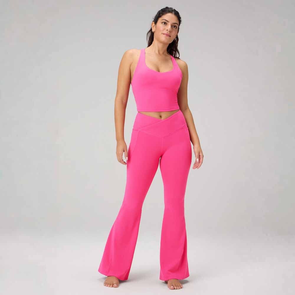 Top Anywhere Cropped Built-In Bra Mujer Pink Crush