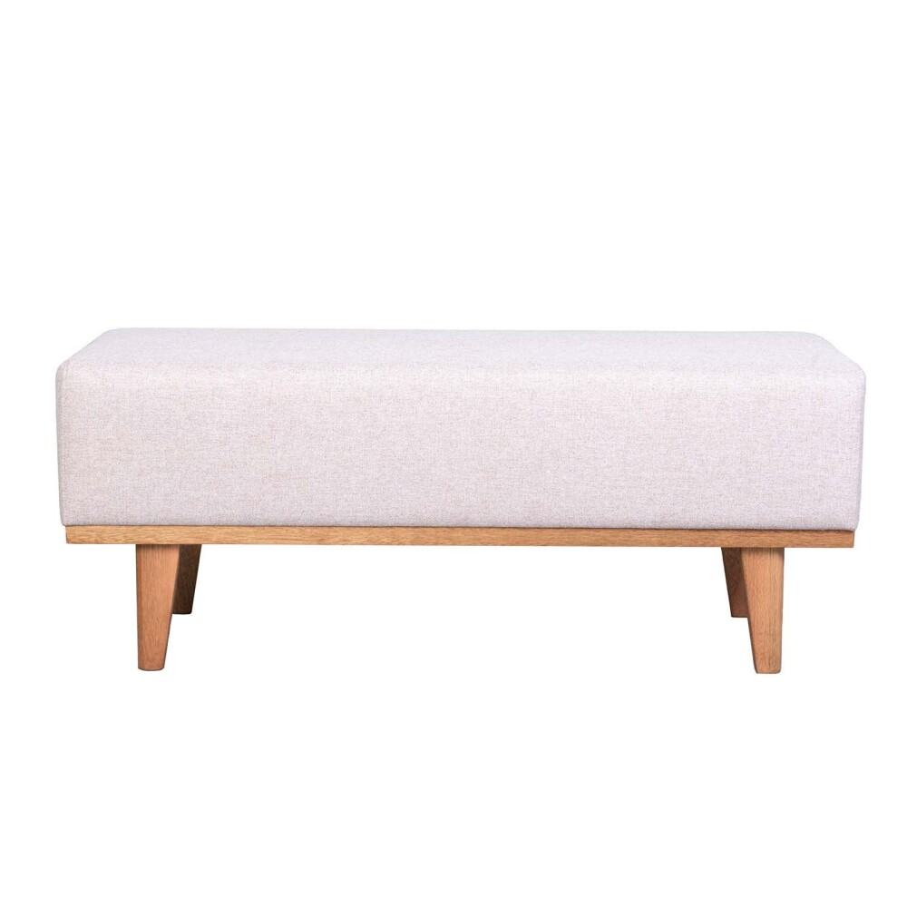 PIE DE CAMA MADERA NATURAL-BEIGE BURDEOS