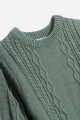 Sweater escote redondo con ochos VERDE