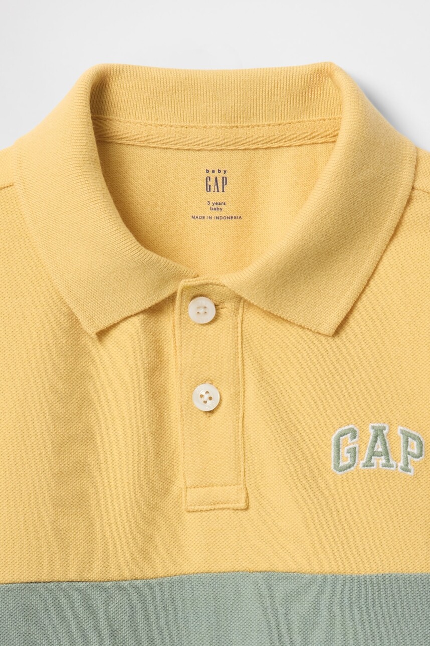 Remera Polo Pique Logo Gap Toddler Niño French Almond