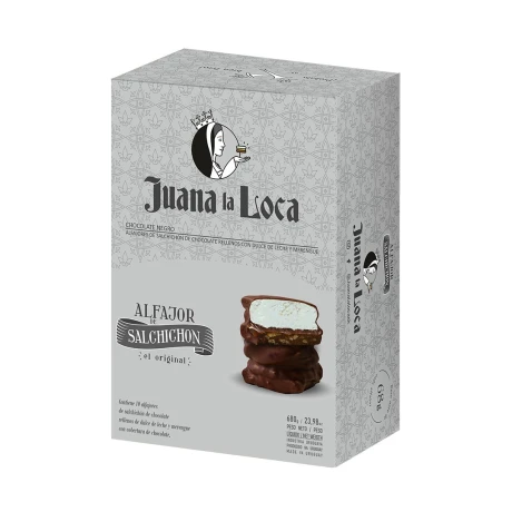 Caja de Alfajores Salchichón de Chocolate Merengue 001