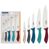 JUEGO 5 CUCHILLOS TRAMONTINA CON MANGO DE COLORES AFFILATA JUEGO 5 CUCHILLOS TRAMONTINA CON MANGO DE COLORES AFFILATA