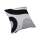 Funda de almohadones lisa 43 x 43 cm RAYAS NEGRO Y GRIS