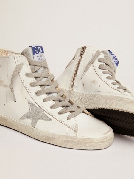 Golden Goose-Botines de cuero, Francy Classic Blanco