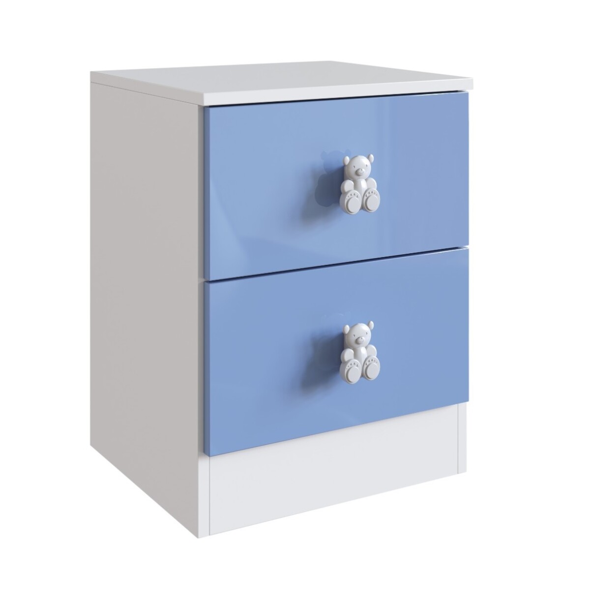 Mesa De Luz Infantil Con 2 Cajones Flex Rosa/celeste 