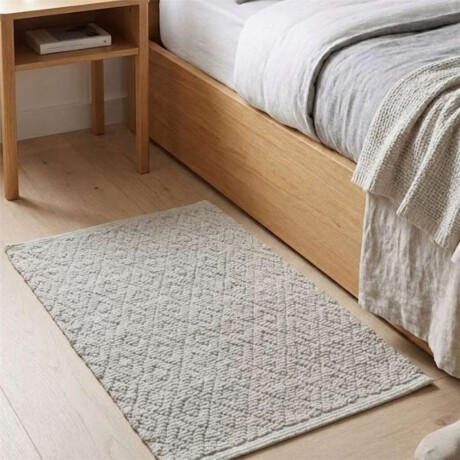 Alfombra Algodón 40X60Cm Rombos Crudo Alfombra Algodón 40X60Cm Rombos Crudo