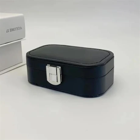 Joyero rectangular con hebilla 15 cm x 10 cm x 4,5 cm Negro