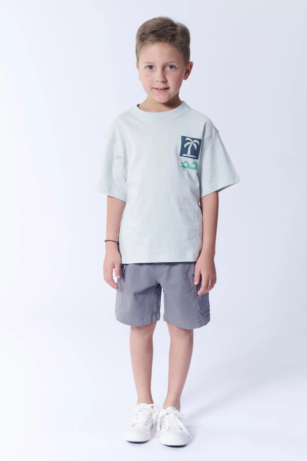 Bermuda cargo bolsillo Gris