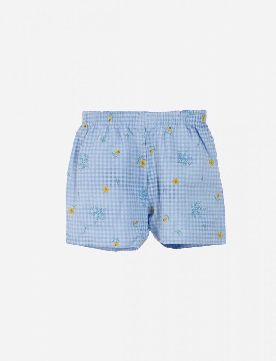 Short estampado - Celeste 