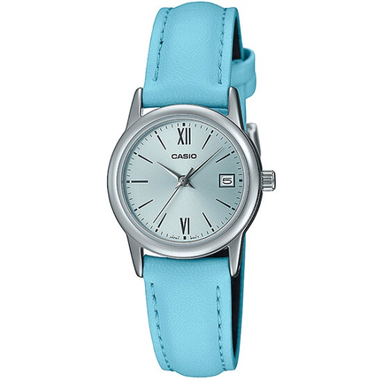Reloj CASIO LTPV002L-2B3UDF Cuero Celeste Esfera 25mm 0