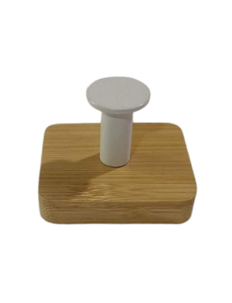 PERCHERO DE PARED 5x5CM 1 COLGADOR BAMBOO NATURAL/BCO PERCHERO DE PARED 5x5CM 1 COLGADOR BAMBOO NATURAL/BCO