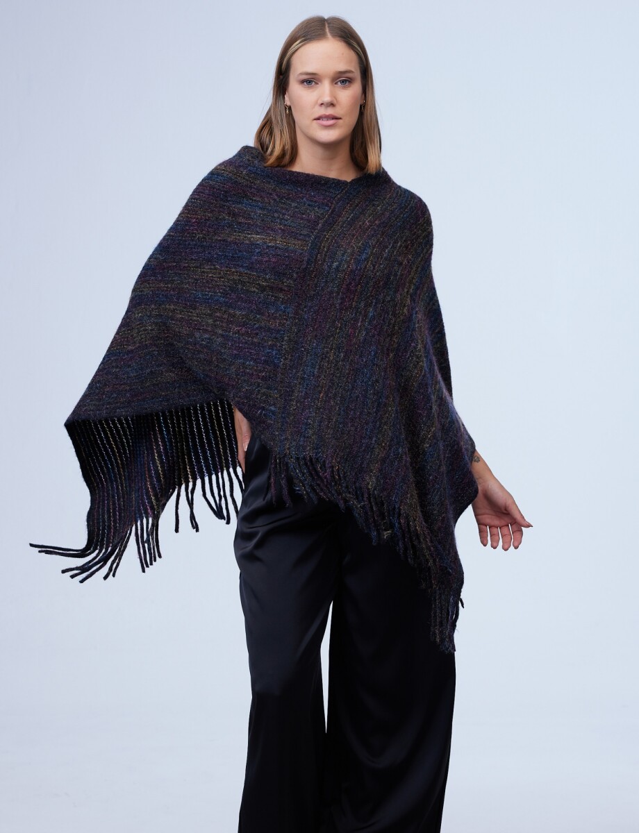 Poncho Brillo - Negro/multi 