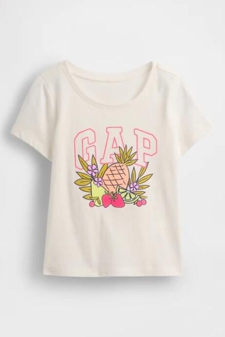 Remera Logo Gap Toddler Niña New Off White