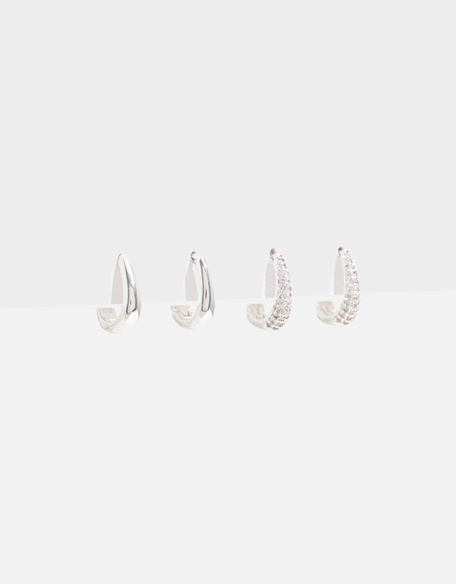 Set De Argollas Con Cubic 