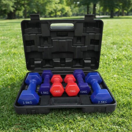 JUEGO DE MANCUERNAS 10KG FORRADAS EN PVC JUEGO DE MANCUERNAS 10KG FORRADAS EN PVC