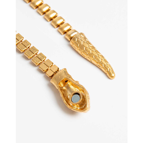 Collar Corto Metal Snake Dorado Oro Amarillo