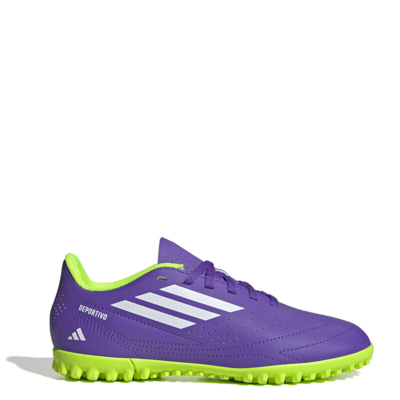 Championes de Fútbol 5 Infantiles Adidas III TF Púrpura - Blanco - Amarillo Limon
