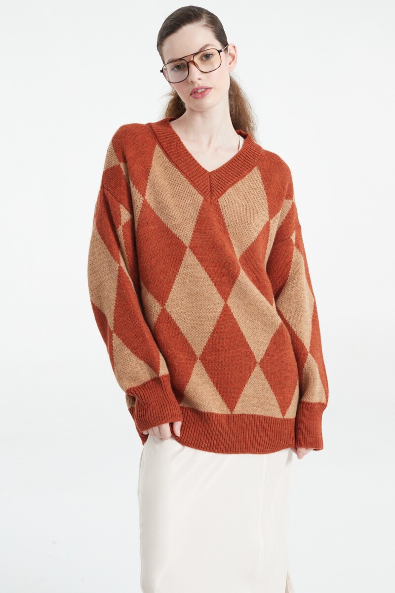 SWEATER TEJIDO Naranja