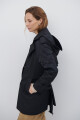 TRENCH CAPUCHA MIDI NEGRO