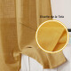 Cortina 2 Paños 140 X 220 Cm Textura Lino Blackout Amarillo
