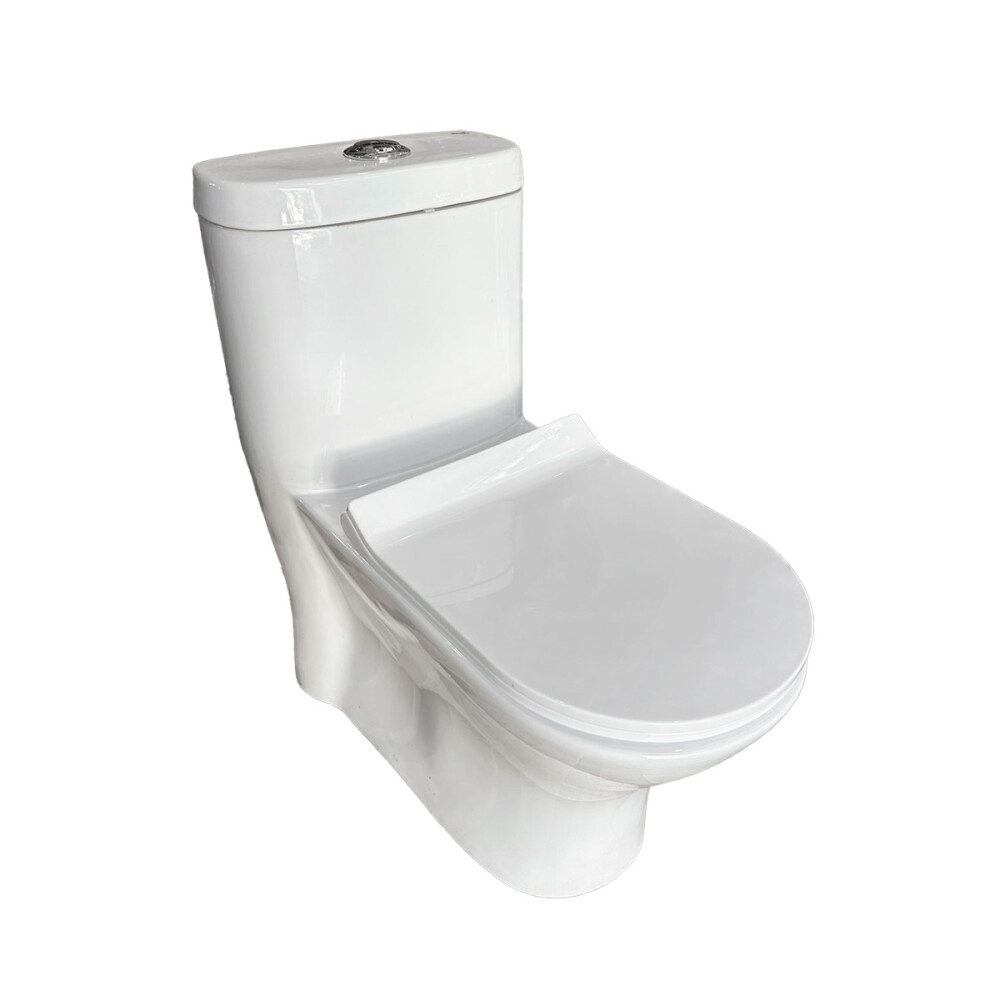 JUEGO DE INODORO CON MOCHILA Y TAPA - MODELO ROLEX 113 REDONDO BLANCO Juego De Inodoro Con Mochila Y Tapa - Modelo Rolex 113 Redondo Blanco