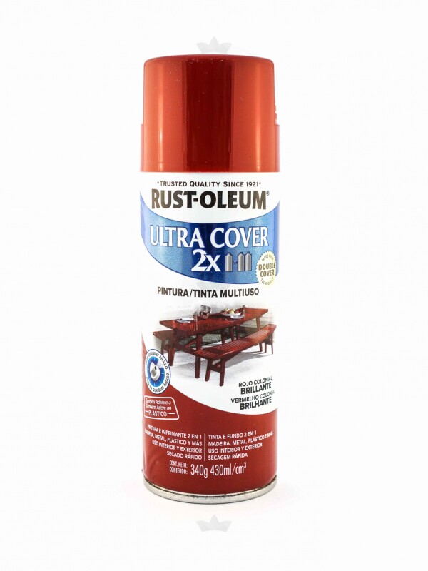 AEROSOL ULTRA COVER 2X ROJO COLONIAL BRILLANTE- 340 GRS. N/A