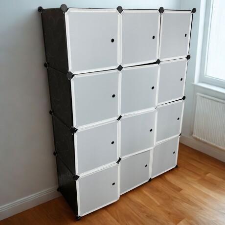 Armario Plástico Lumax 12 Puertas Desmontable Portátil Blanco