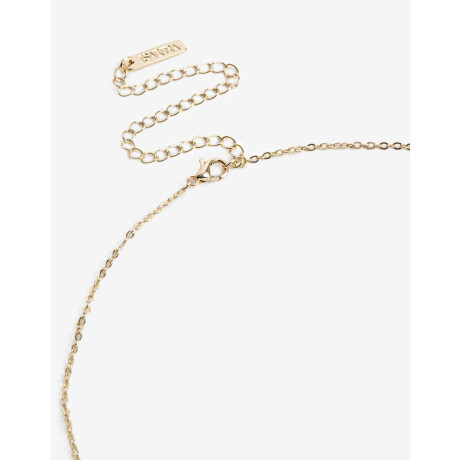 Collar Corto Con Cubic Dorado