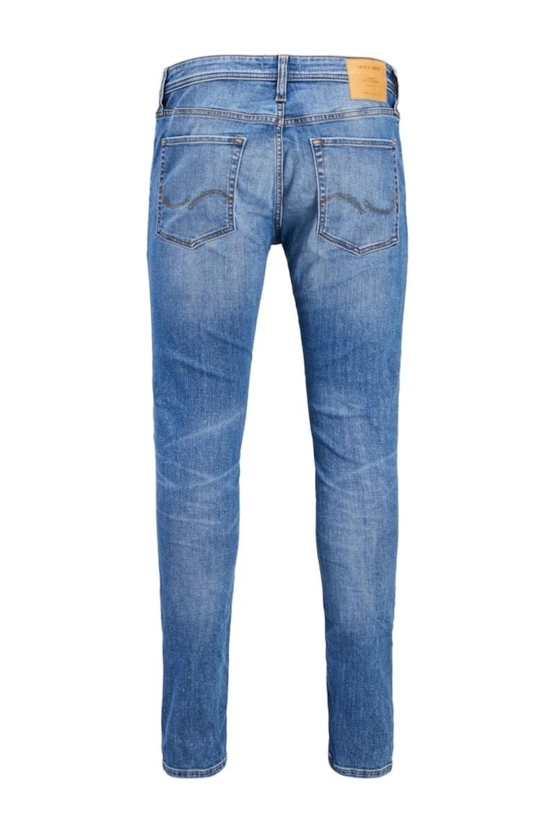 Jeans skinny fit lavado a piedra, y bragueta con cremallera Blue Denim