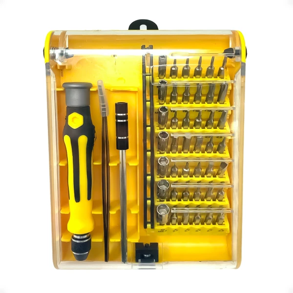 Kit Destornillador de Celular PC Consolas de 45 piezas en 1 con Pinza y Extensor Kit Destornillador de Celular PC Consolas de 45 piezas en 1 con Pinza y Extensor