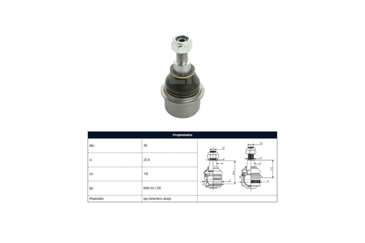 Rotula Del Volks Amarok 4X2 - 4X4 11-25 Der/Izq Rotula Del Volks Amarok 4X2 - 4X4 11-25 Der/Izq