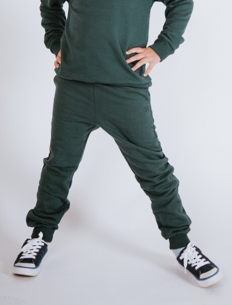 PANTALÓN BABUCHA NIÑOS UNISSEX SIN FELPA  VERDE