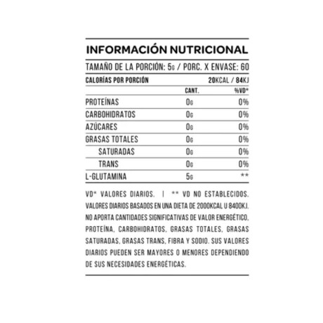 Glutamina Star Nutrition 300 Gr Sin Sabor 001