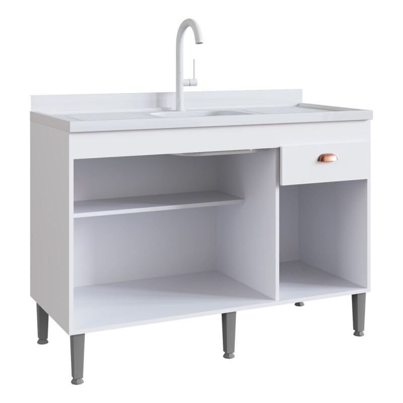 BAJO MESADA MUEBLE COCINA 3 PUERTAS 1 CAJON 120CM CON PILETA Bajo Mesada Mueble Cocina 3 Puertas 1 Cajon 120cm Con Pileta